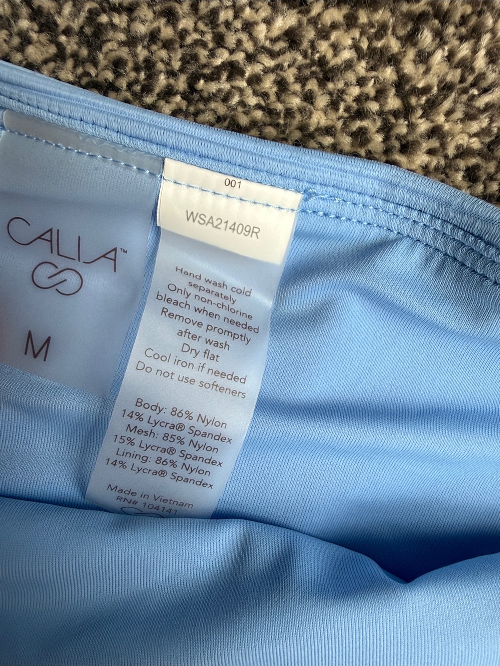 CALIA by Carrie Underwood | Swim | M | Ribbed High Waist Bottoms in Blue - Picture 3 of 6